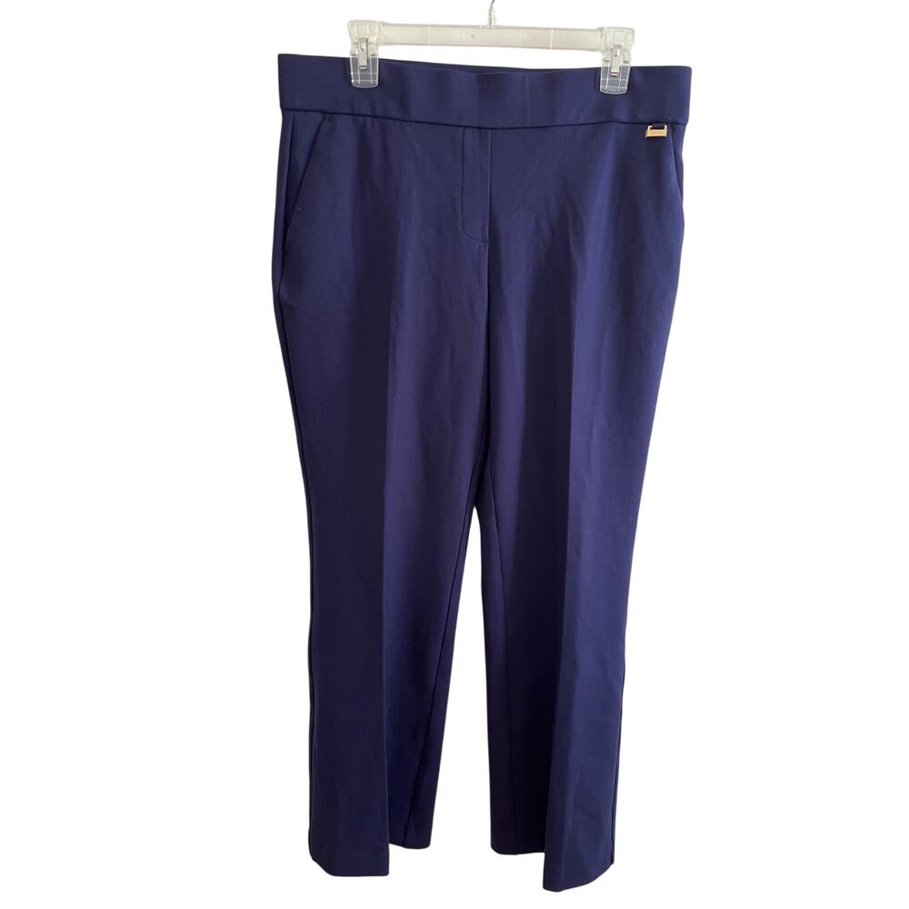 Anne Klein Pull On Slash Pocket Trouser - Large - Navy